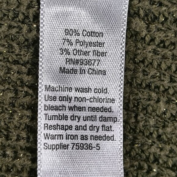 A.N.A. A New Approach Hunter Green / Gold Specks Women's Sweater XXL - Picture 8 of 8